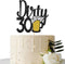Maicaiffe Black Glitter Dirty 30 Cake Topper - Happy 30th Birthday Cake Topper - Cheers to 30 Years - 30th Birthday Cake Decorations...