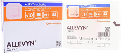 Dressing Adhesive Allevyn 3"x3" - Smith & Nephew 66020043...