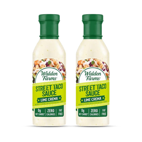 Walden Farms Lime Crema Street Taco Sauce 12oz. Bottle (2 Pack) Creamy & Flavorful, Vegan, Paleo & Keto Friendly, Non-Dairy Milk Substitute, Perfe...