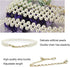 Women's Fashion Pearl Decorative Metal Waist Chain, White, Size 100cm...