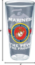 Tervis Marines Made in USA Double Walled Insulated Tumbler Travel Cup Keeps Drinks Cold & Hot, 24oz - No Lid, Pride...