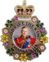 God Save the King Charles III Pin Badge Brooch Golden Design Memorabilia...