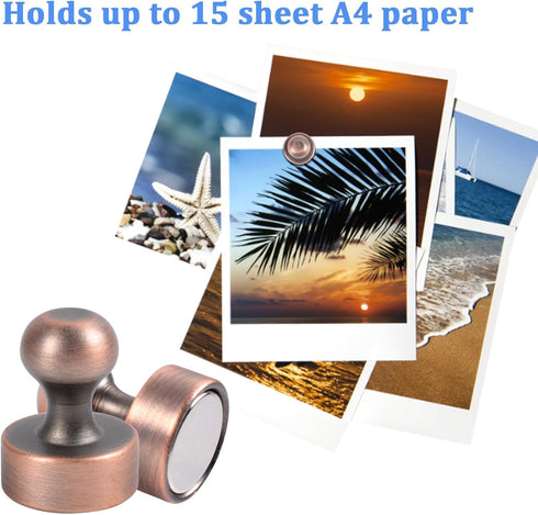 Refrigerator Magnets, 14Pcs Strong MagnetsTaper Shape for Whiteboard, Fridge Magnets Magnetic Push Pins, Neodymium Fridge Magnets for Office......