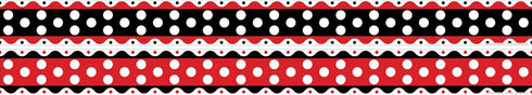 Barker Creek Double-Sided Border, Just Dotty Border for Bulletin Boards, Reception Areas, Halls, Break Rooms, Office Products, Classroom Decor, 3”...