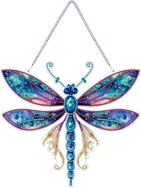 ARTopet DIY Diamond Pendant Ornament Dragonfly Special Shaped Crystal Diamond Art Painting Hanging Single Sided Diamond Ornament for Adult Home Ga...