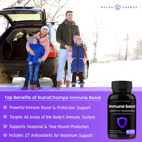 27 in 1 Immune Support Supplement | Antioxidant Immune Boosters for Adults | 90 Immune Defense Capsules | 1000mg Vitamin C, 5000 IU D3, Elderberry...