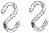 WALLNITURE Premium Quality Heavy-Duty Small S Shaped Utility Hooks Chrome Finish 3.5 Inches Pack of 2...
