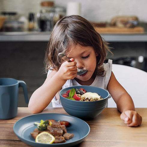 shopwithgreen Plastic Cereal Bowls, Resuable Bowls for Kitchen, Set of 4, Microwave and Dishwasher Safe, for Soup, Oatmeal, Ramen, RV, Camping, Ki...