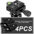 4PC Quick Release Plate for Arca Swiss with 1/4''-20 Camera Screw Tripod Mount Plate Fits Standard for DSLR Camera Tripod Ball Head (PU50)...