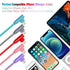 iPhone Charger Cord Right Angle Lightning Cable 6FT 5 Pack 90 Degree Nylon Braid Charging Cord Fast Charging Compatible for iPhone 12/12pro/11/11p...