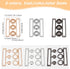 BENECREAT 3 Set 3 Colors Wide Waist Belt Eye Buckle, 2.7x1.2 Metal Hook Buckle Fastening Belt Accessories for DIY Waist Belt Hand Sewing Dress Bel...