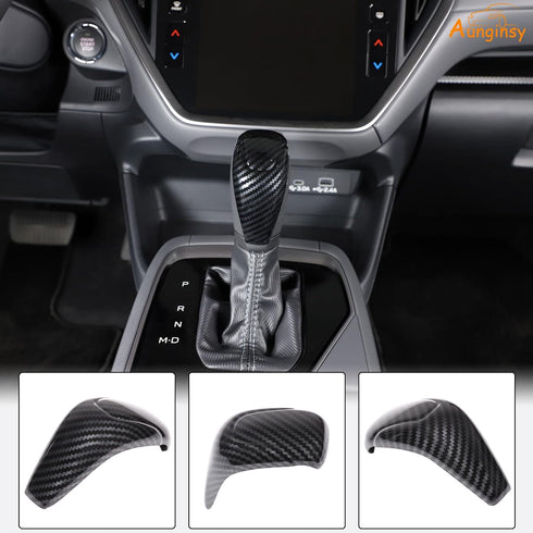 Car Gear Shifter Head Cover Compatible with Subaru Crosstrek 2023 2024 Center Console Shifter Gear Hand Brake Trim Cover Automatic Gear Shift Knob...