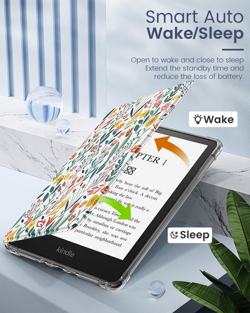 MoKo Case for 6.8" Kindle Paperwhite 11th Generation 2021&Kindle Paperwhite Signature Edition, Ultra Clear Soft Flexible Transparent TPU Back Cove...