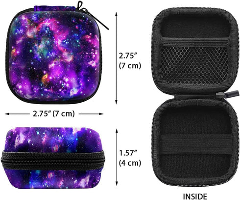 WIRESTER Portable Wireless Headphone Case, Earphone Storage Bag Carrying Case, Earbud Holder with Black Carabiner Compatible with Apple Airpods - ...