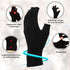 3 Pairs Compression Craft Arthritis Hands Gloves Fingerless Pressure Joint Relief for Quilting Sewing Typing Household Duties (Black, Gray, Purple...