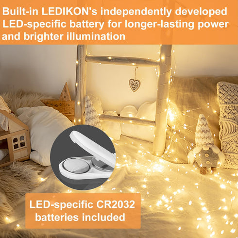24 Pack Fairy Lights Battery Operated String Lights-3.3ft 20 LED Silver Wire Warm White for Wedding,Party,Table Centerpieces,DIY Crafts,Mason Jars...