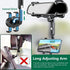 Rearview Mirror Phone Holder for Car, 360° Rotating Rear View Mount with Adjustable Arm Length, Upgraded Four Corners Fixed Anti-Shake Multifuncti...