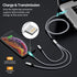 Multi Charging Cable, Multi 3 in 1 iPhone Charging Cable, Lightning/Type-C/Micro USB Universal Port Adapter,1.8M/6FT Long Nylon Braided Phone Char...