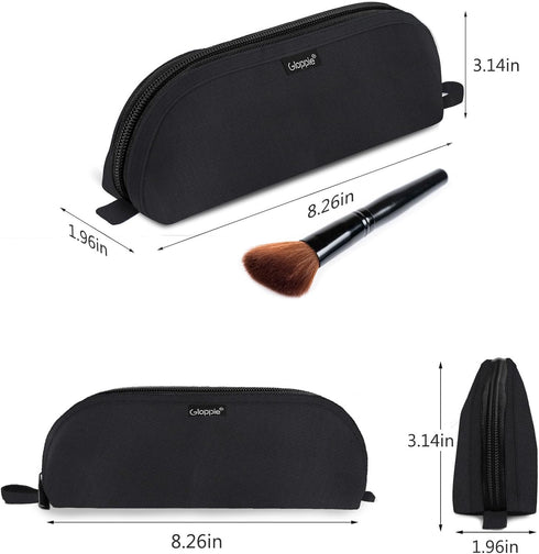 Gloppie Makeup Brush Holder Travel, Small Make Up Brush Organizer Pouch - Make Up Brush Traveling Case Portable Cosmetic Pouch, Holds 10 Brushes, ...
