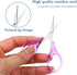 8Pcs Scissors for Crafting Stainless Steel Scissors with Protective Cover Mini Detail Craft Scissors Straight Fine Tips Design for Crafting Facial...
