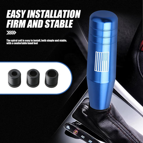 1 PC Car Shift Knob, American Flag Weighted Gear Lever, Metal Shifting Head, Shift Knob Replacement, Automotive Interior Parts, Universal for Most...