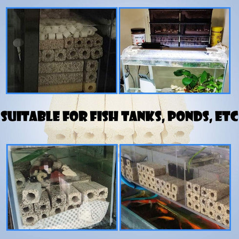 PINVNBY 20 Pcs 6.2-Inch Large Aquarium Filter Media Fish Tank Ceramic Media for Sump Canister Filter,Bakki Showers Filter,Trickle Filter,Aquacultu...