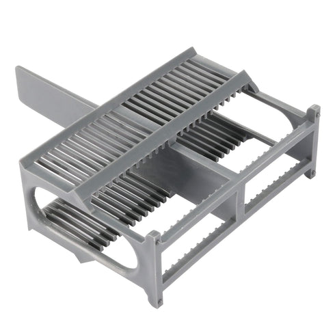 uxcell Microscope Slides Rack 24 Positions Polypropylene Staining Rack Gray for Research Experiments...