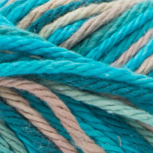 Lily Sugar'n Cream Super Size Ombres Yarn, 3 oz, Pebble Beach Ombre, 1 Ball......