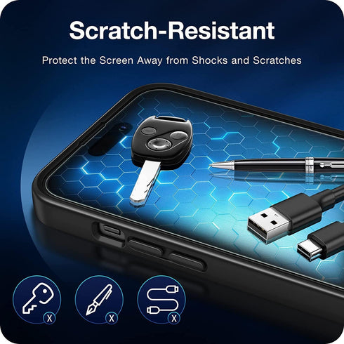 Premium Matte Screen Protectors With Camera Lens Protection For iPhones | 9H Hardness, Ultra Resistant, Bubble Free, Tempered Glass - 2 Pack (IPho...