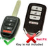 Alegender Hand Sew Leather 4 Buttons Key Fob Cover Case Remote Protector Skin Fit for 2013- 2016 2017 Honda Accord Sports 2017 Civic lx 2015 CR-V ...