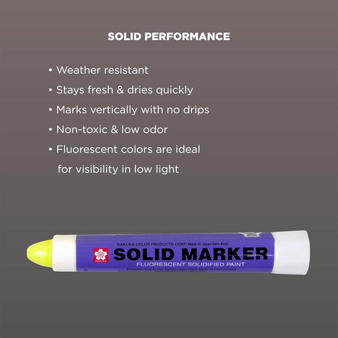 Sakura Solid Paint Markers - Permanent Marker Paint Pens - Window, Wood, & Glass Marker - Fluorescent Lemon Paint - 3 Pack...