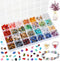 selizo Crystal Beads for Ring Making, 28 Colors Chips and Gemstone Beads, Ring Making Kit with Plastic Box for Jewelry, Bracelets, Earring Making ...