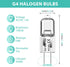 G4 Halogen Bulb 10W, Clear JC Type G4 Bi-Pin Halogen Light Bulbs, Dimmable AC/DC 12V Warm White Lamps for Landscape Lighting,Track Lighting, Home ...
