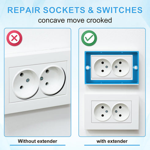 6pcs Electrical Box Extender, 1/2" Single Gang Receptacle Outlet Box Extenders Junction Box Extender for Electrical Box and Electrical Outlet Swit...