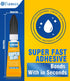 Super Glue Quick Set, 24-Pack of 3g Single-Use Tubes, Multi-Surface Adhesive for Plastics, Metal, Leather, Ceramics & More, Ultra Strong & Fast-Dr...