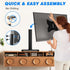Rfiver Universal Swivel Tabletop TV Stand for Flat Screens 23 24 26 32 39 40 42 43 Inch, Heavy Duty Center Pedestal Stand Replacement with Black T...