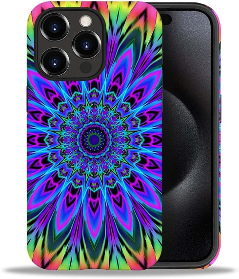 SEized Case Compatible with for iPhone 14 Pro Max,Tie Dye Floral Mandala Phone Case for Girl Women Boy Men,Durable Protection Case for iPhone 14 P...