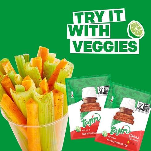 Tajin Clásico Chile Lime Seasoning To-Go Packets (Pack of 2)...