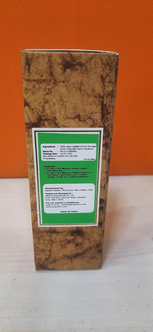Fenugreek (Trigonella foenum) Essential Oil 100% Pure & Natural Undiluted Uncut Therapeutic Oil - Use for Aromatherapy (30ml with Dropper)...