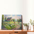 Highland Cow at Old Barn Farm Landscape Canvas Framed Wall Art Wall Decor Farmhouse Country Flower Floral House Prints Painting Picture Artwork fo...