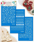 Keoker Christmas Silk Screen for Polymer Clay, Christmas Silk Screen Stencils for Polymer Clay, Printing on Clay & Other Jewelry Clay Earrings Dec...