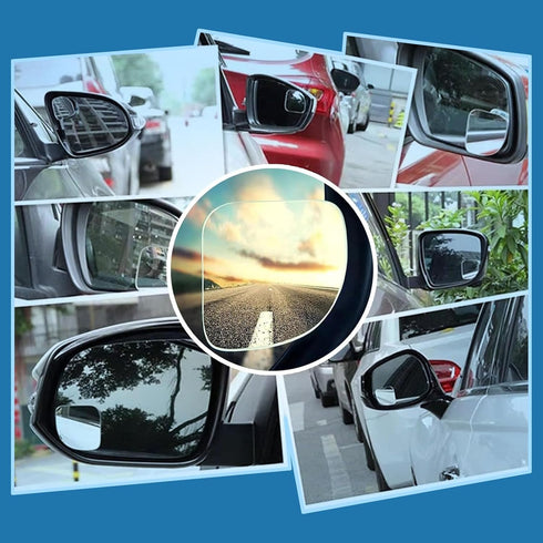 2 PCS Car Blind Spot Mirror, 1.96" x 1.96" Self-adhesive Wide-angle Sector-shaped Frameless Convex Glass Reversing Assist Mirror, Modification Acc...