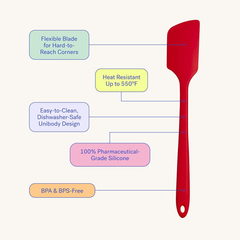 GIR: Get It Right Silicone Cooking Spatula - 11 In Black - Heat Resistant to 425°F - Seamless Nonstick Silicone Cooking Utensils for Kitchen Use &...