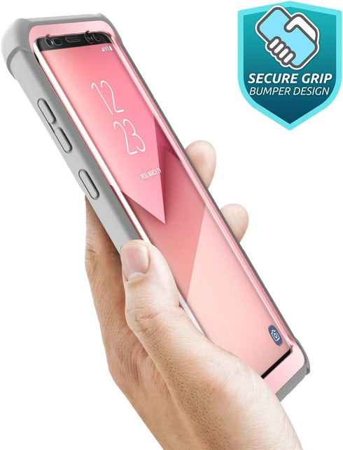 i-Blason Case for Galaxy S9 2018 Release, Ares Full-body Rugged Clear Bumper Case with Built-in Screen Protector (Pink)...