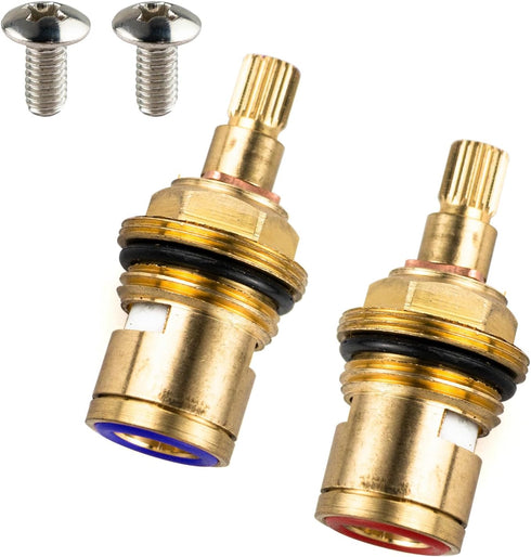 Brass Ceramic Stem Disc Cartridge G1/2" Replacement Brass Faucet Valve, Faucet Repair Replacement Parts for Bathroom Kitchen Tap Sink Faucet...