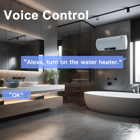 BSEED Smart Water Heater Switch, ZigBee Switch Compatible with Alexa, Google Assistant, Touch Switch with APP Control and Timer Function for Bathr...