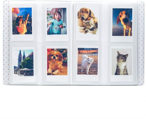Ablus 128 Pocket Photo Album - Fits Instax Mini 11, 9, 8, 90, 25, Polaroid Snap PIC-300, Kodak Mini 3-Inch Film...