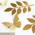 Paper Leaves Set Decor Flower Golden Decorations for Decals Family Tree Photo Wall Crafts Leaf Glitter Butterfly Baby Shower Backdrop Nursery 16pc...