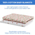 Delta Children 100% Cotton Flannel Baby Receiving Blankets for Girls and Boys – 30x30 Inches (Pack of 2), Pink Floral...