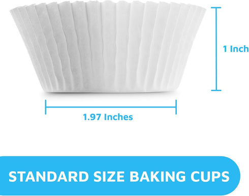 MontoPack White Cupcake Liners | 400 Standard Size Baking Cups | Greaseproof, No Smell Cupcake Wrappers | Muffin Liners for Desserts & Candies | C...